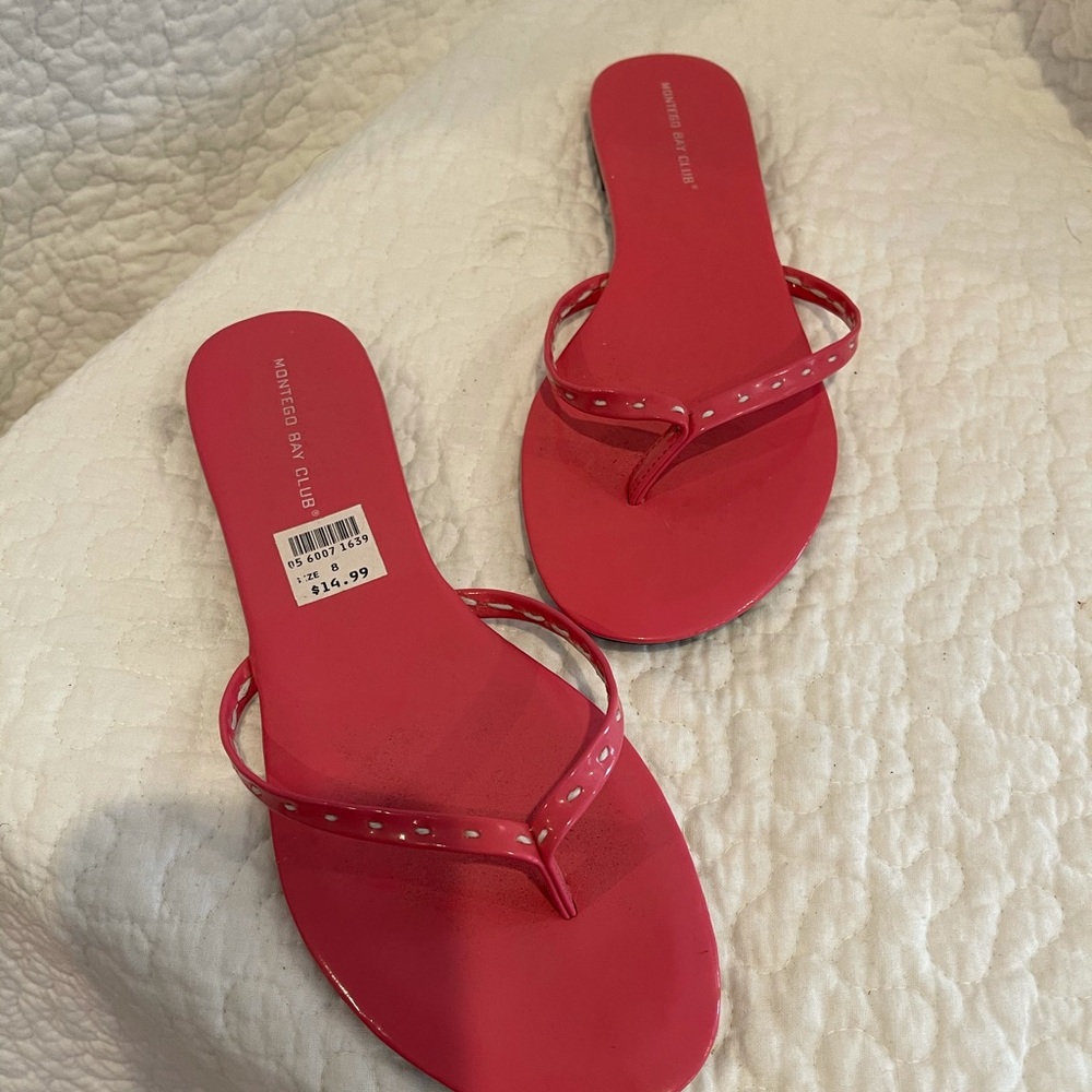 Montego Bay Sandals Salmon Pink Sz. 8